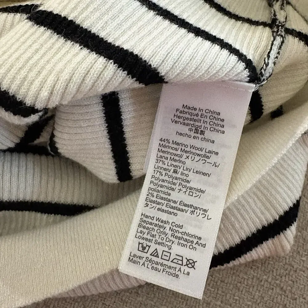 J Crew Sweater Cardigan Women XL Button Up Knit Sweater Tee Merlino Wool Black - Picture 7 of 8